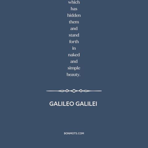 A quote by Galileo Galilei about intellectual progress: “Facts which at first seem improbable will, even on scant…”