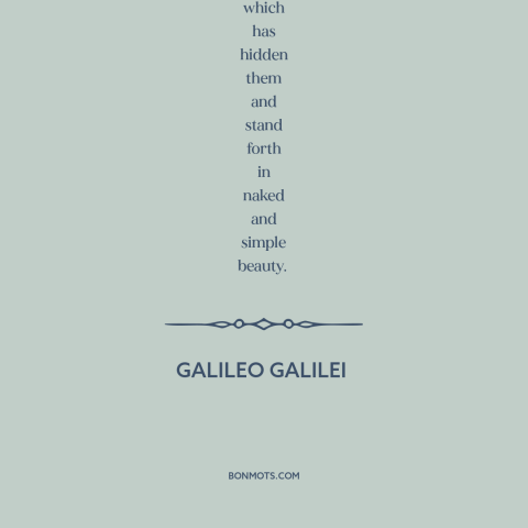 A quote by Galileo Galilei about intellectual progress: “Facts which at first seem improbable will, even on scant…”