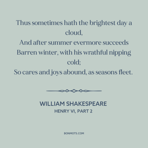 A quote by William Shakespeare about yin and yang: “Thus sometimes hath the brightest day a cloud, And after…”